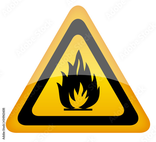 Fire warning sign photo