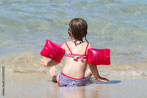 Bilde på lerret petite fille au bord de la mer