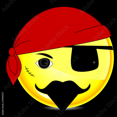 pirate sea smile character