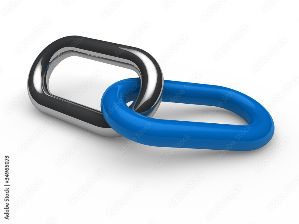 3d blue chrome chain 3d blue chrome chain