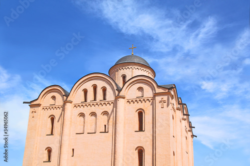 Ancient Walls. The Pyrohoshcha Dormition of the Mother of God or simply Pyrohoshcha is an Orthodox church in Kiev in the historical neighbourhood Podil. photo