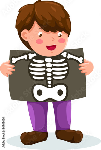 Boy holding x-ray