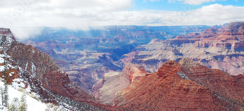 Grand Canyon panorama view in winter with snow © rabbit75_fot