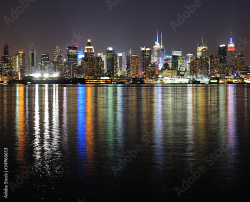 Urban City night view