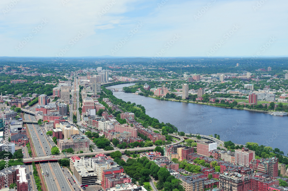 Boston aerial and Charles River