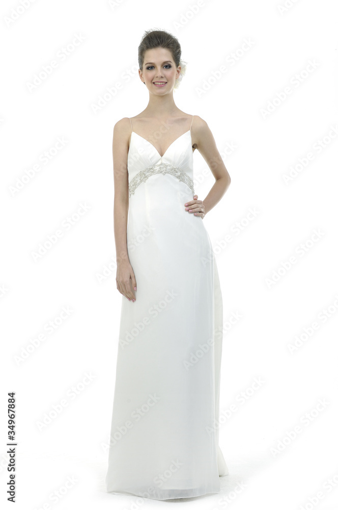 elegant beautiful bride in beauty white dress elegant beautiful bride in beauty white dress