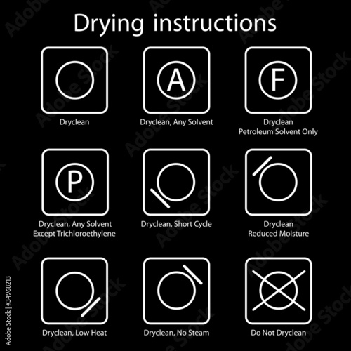 Dryclean instruction