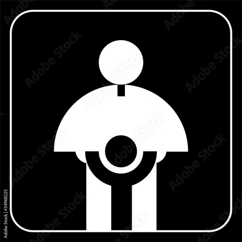 priest with child sign vector