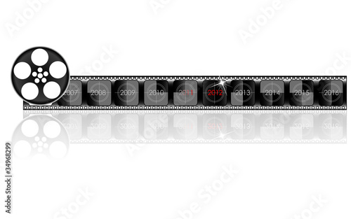 2012 year Film countdown vector