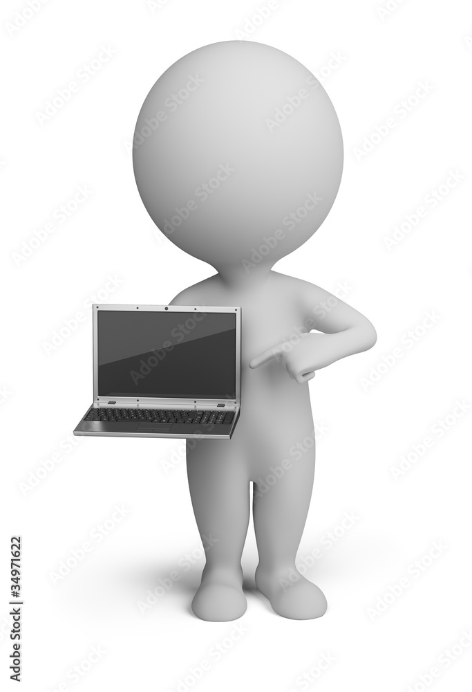 3d small people - laptop 3d small people - laptop