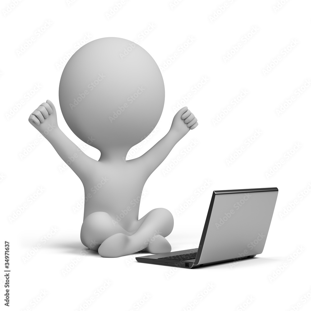 3d small people - successful solution 3d small people - successful solution