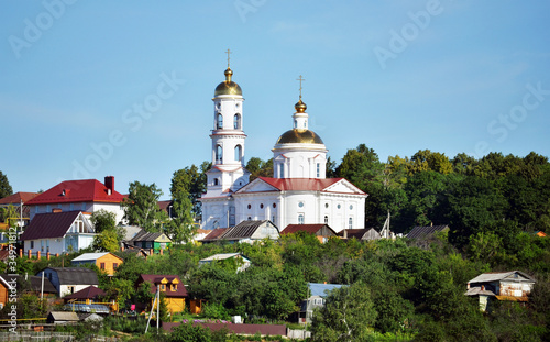 cathedral with bell tower in russia