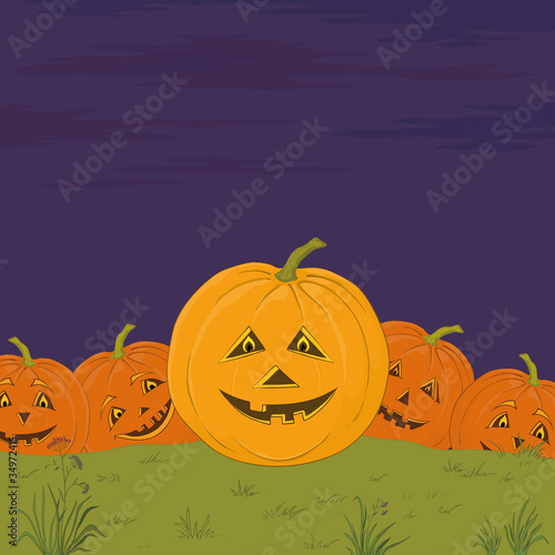Halloween pumpkins army
