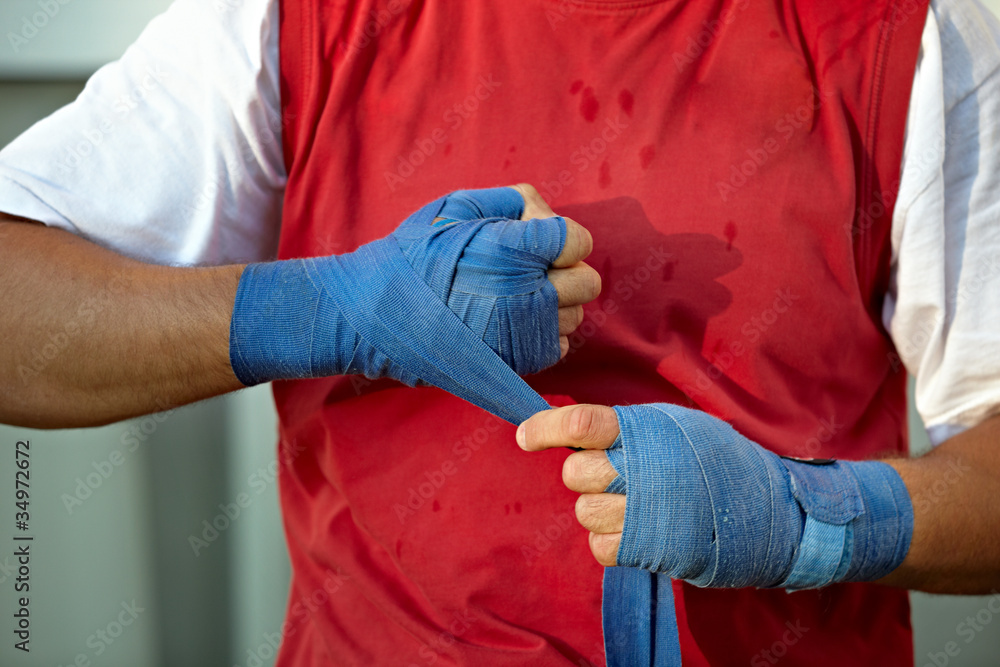 boxing bandage hands sport fight combat