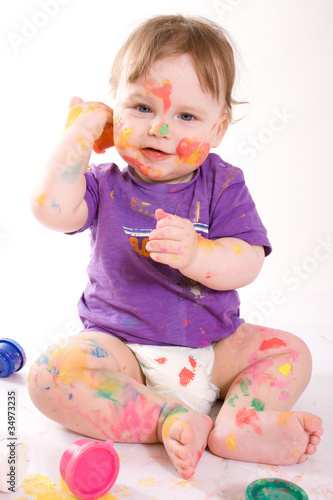 little baby painting