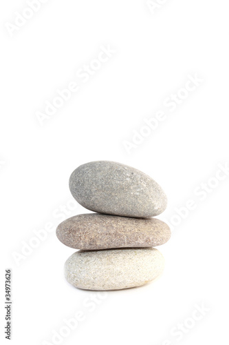 three stones isolated on wite