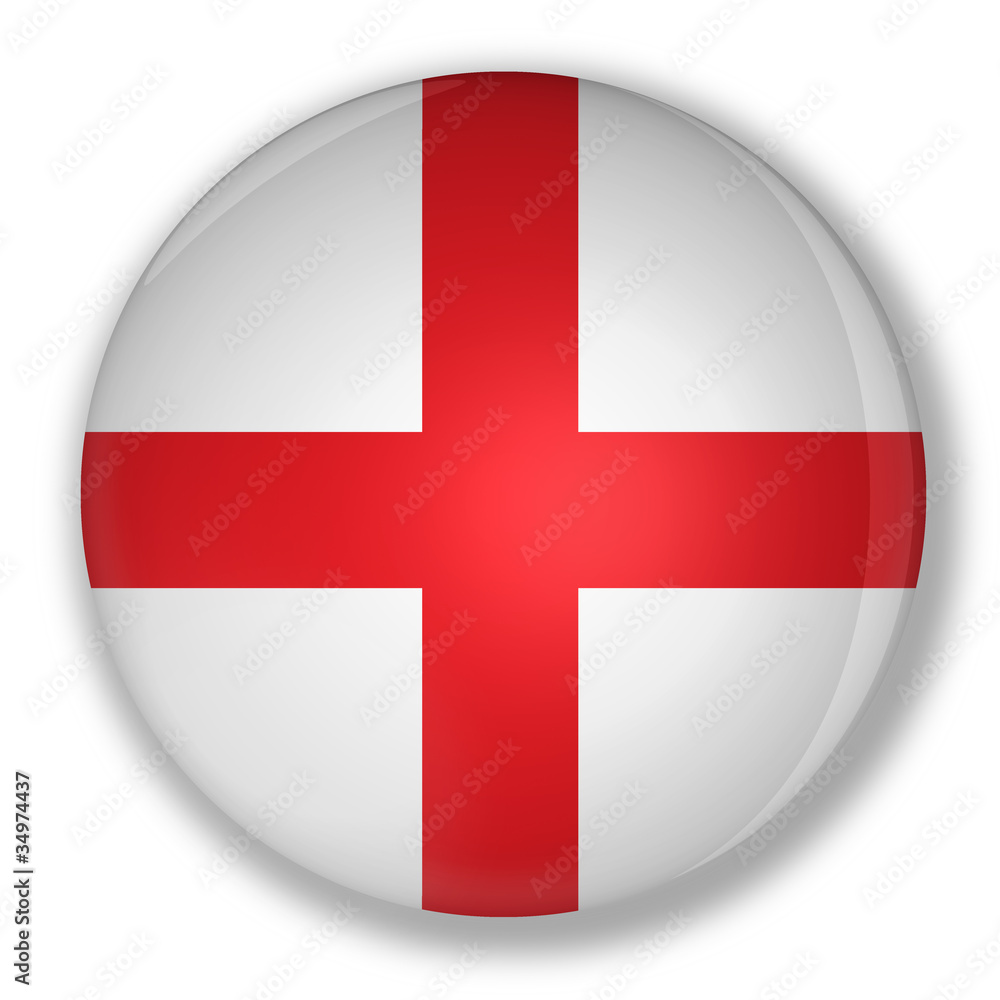 Badge with flag of england Badge with flag of england