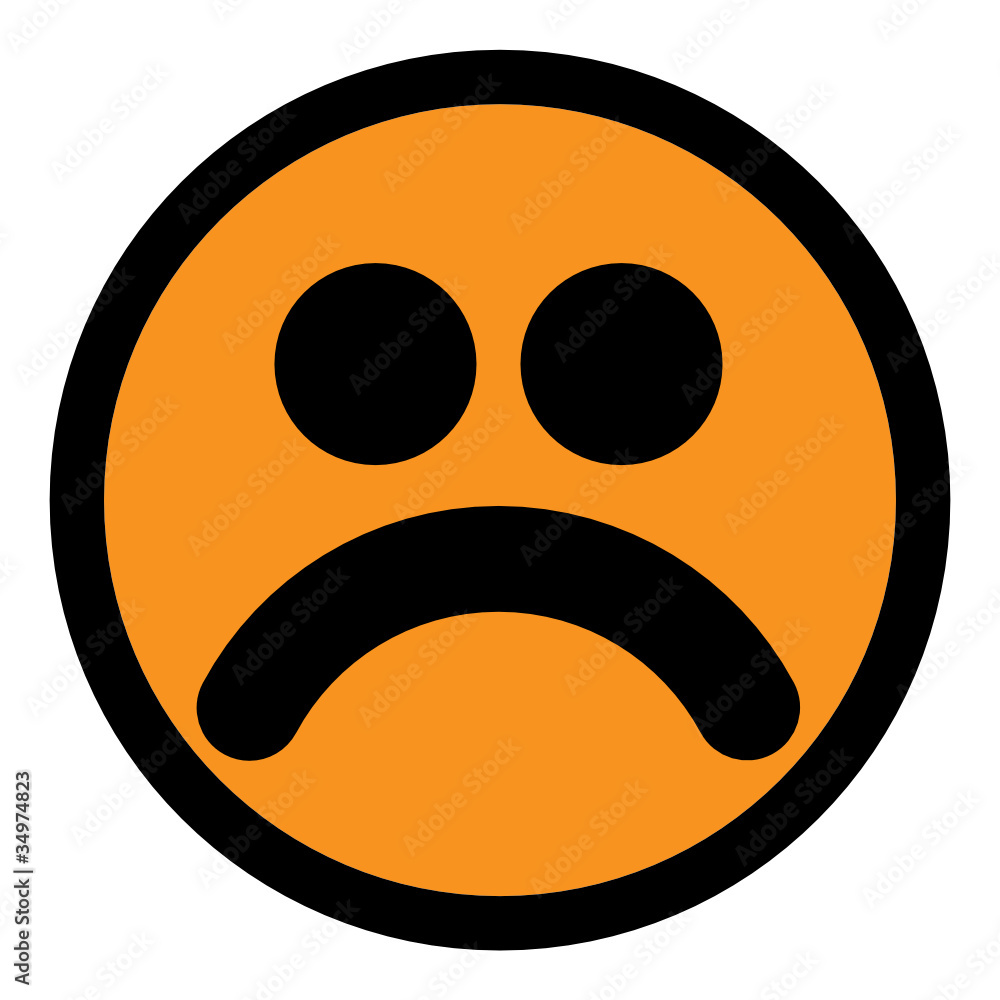 Non, refus, malheureux, mécontent, smiley, visage Non, refus, malheureux, mécontent, smiley, visage