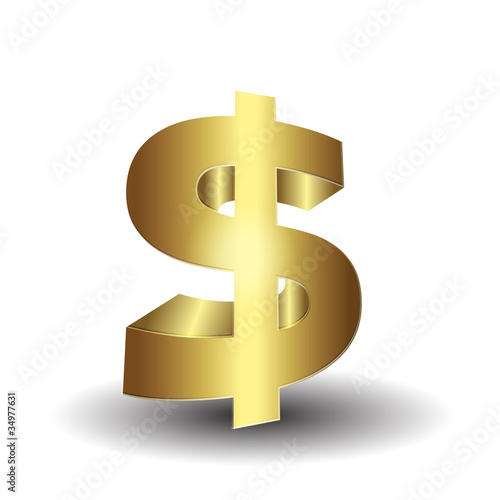 3d dollar sign