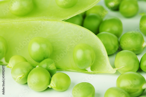Pea isolated on white