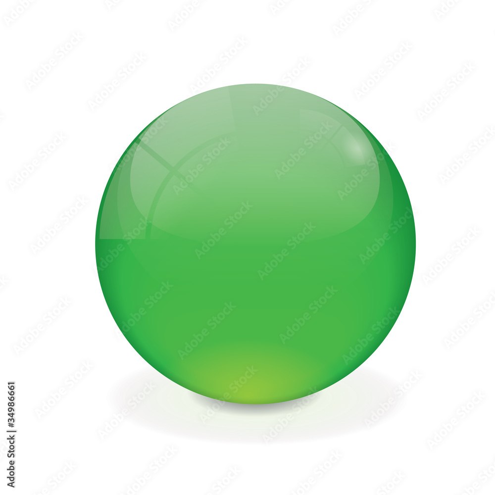 Green vector crystal ball