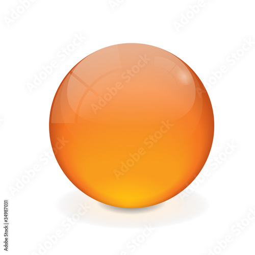 Orange vector crystal ball