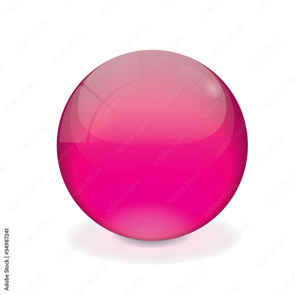 Pink vector crystal ball Pink vector crystal ball