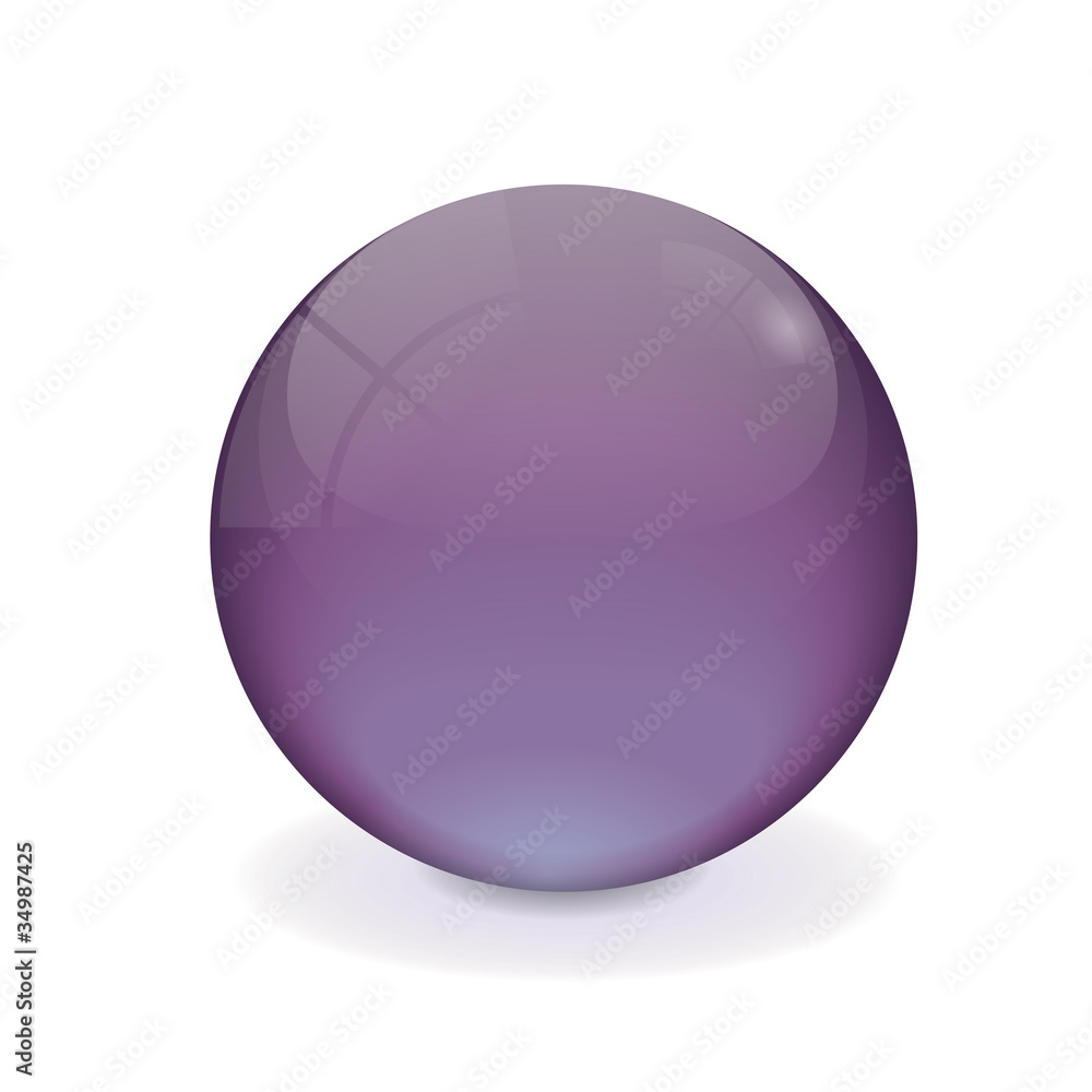 Purple vector crystal ball Purple vector crystal ball