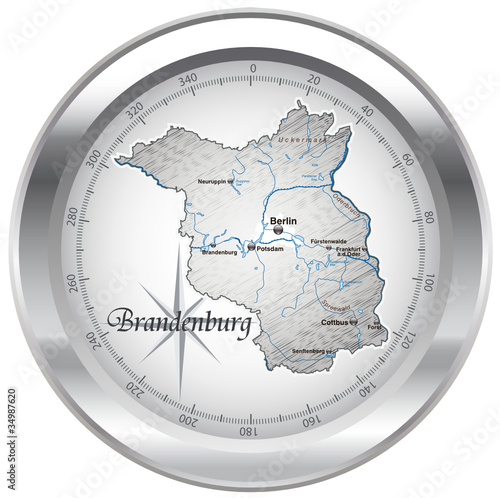 Brandenburg Kompass chrom in SVG