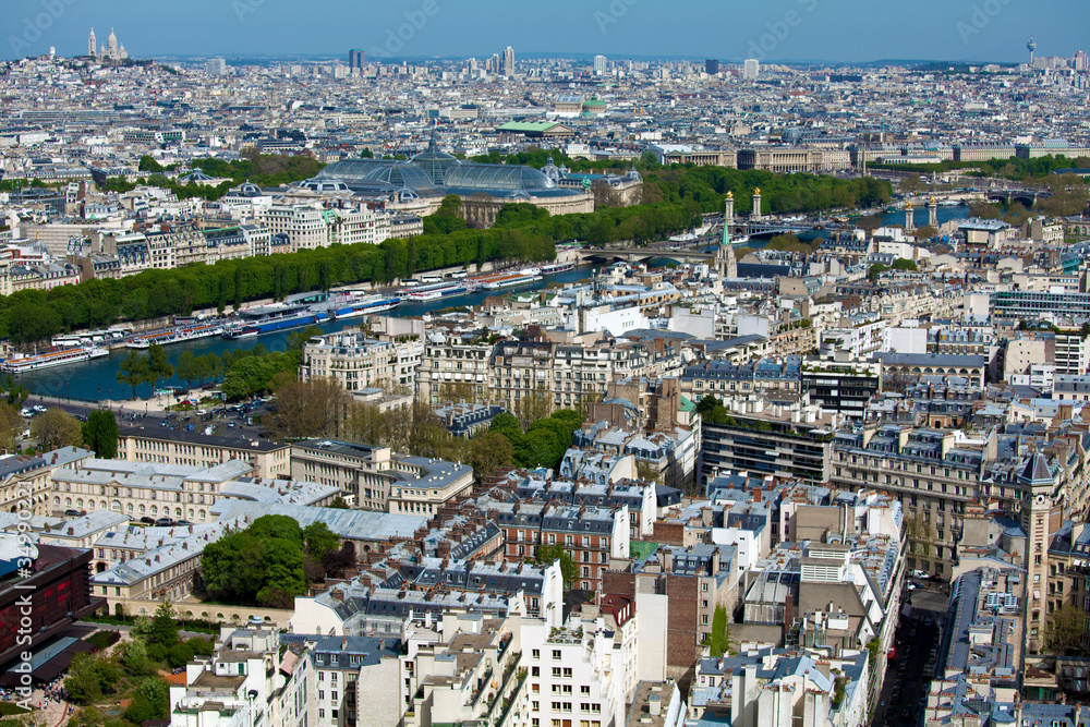 The Grand Palais - aerial view from Eiffel Tower, Paris, France