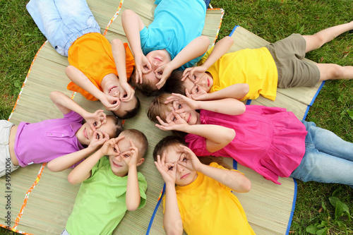 Group of children in the park