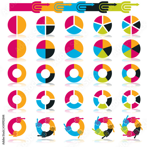 colorful progress pie