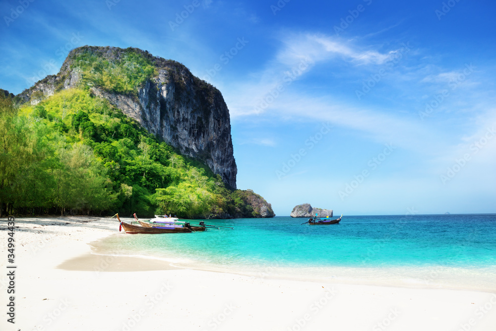 beach on poda island in Thailand