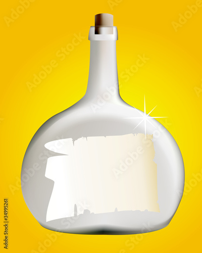 bottle with a letter