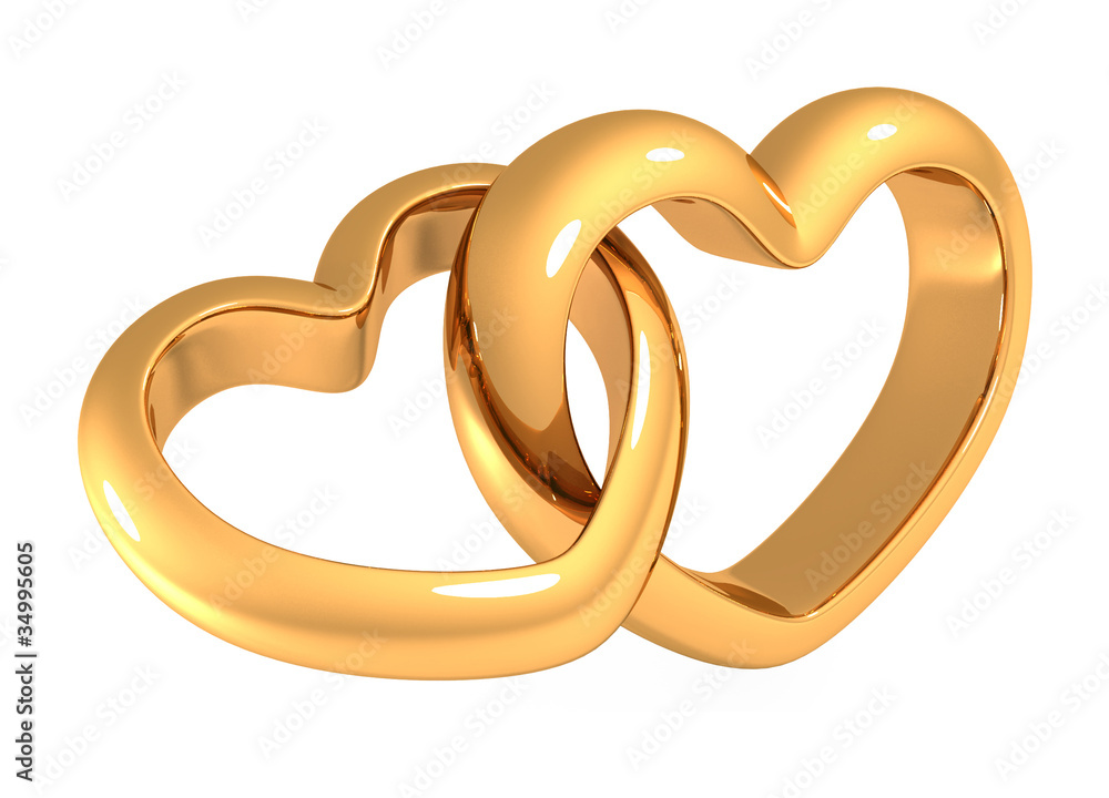 gold rings on white background gold rings on white background