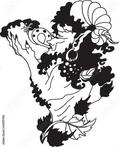 Tableau sur toile faun with flute