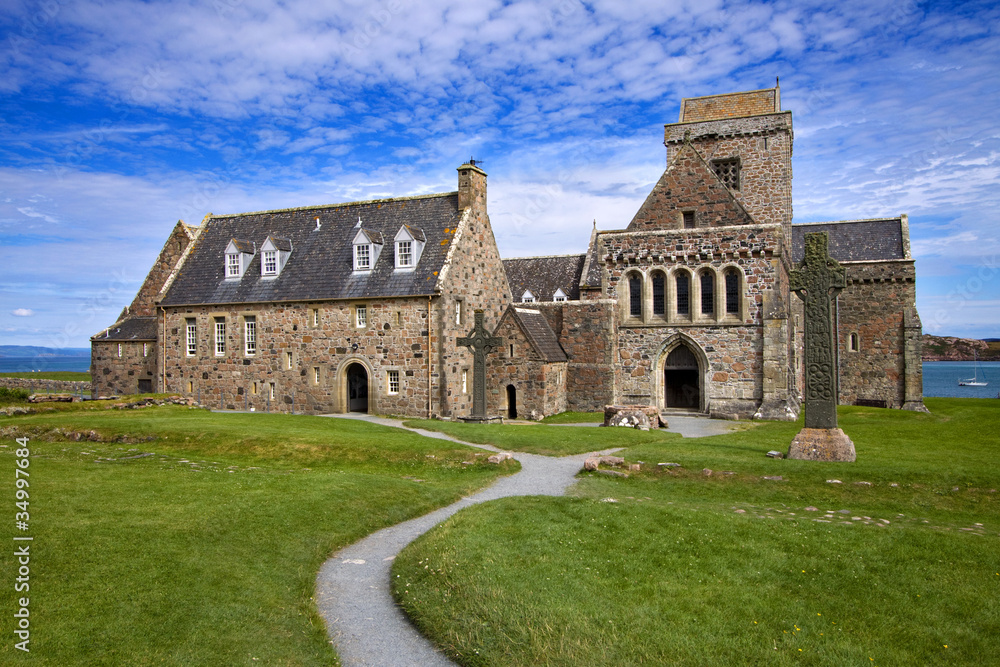 Iona Abbey, Inner Hebrides, Scotland - obrazy, fototapety, plakaty 