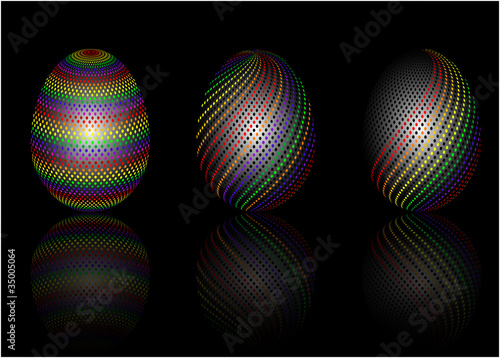 colorful Jigsaw Easter egg