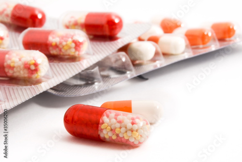 drugs on a white