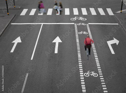 Street with cycling path