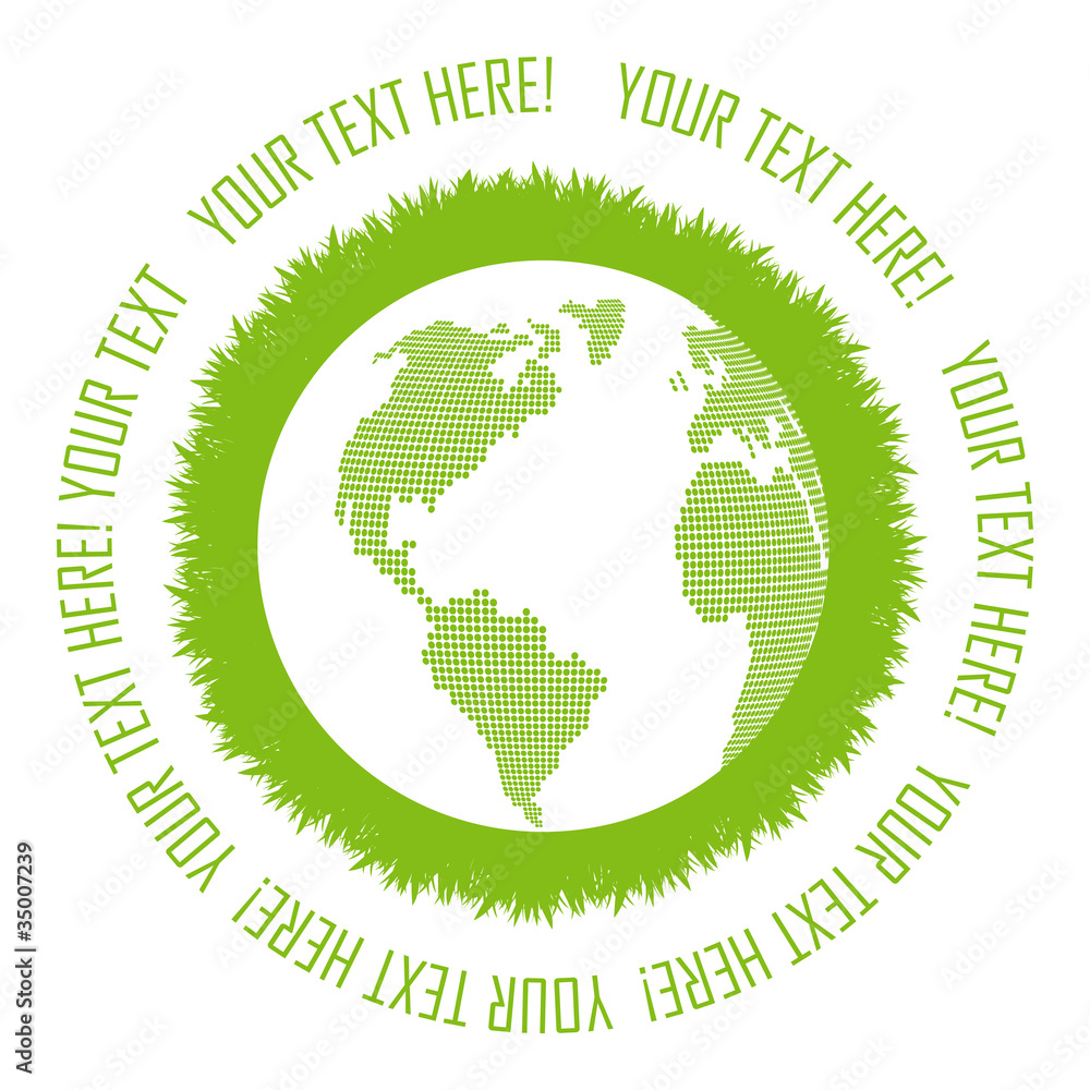 Green planet vector background concept