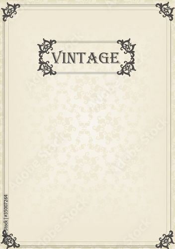 Vintage vector background for book cover or card