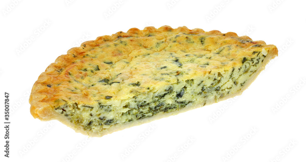 Spinach quiche pie half Spinach quiche pie half