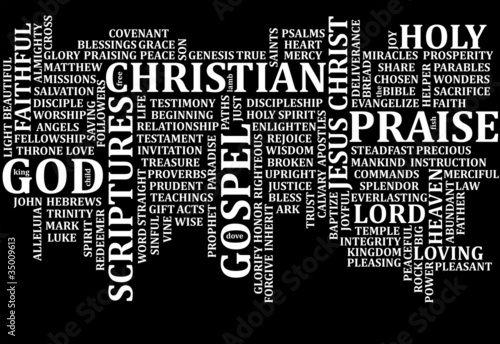 Christian Word Collage