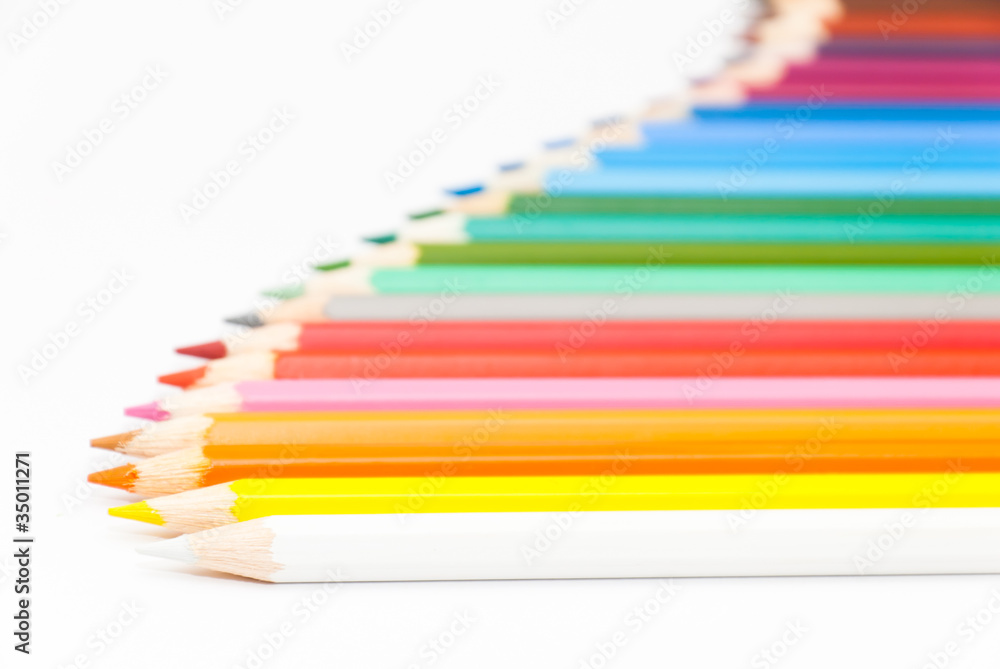Fototapeta premium Number of colored pencils