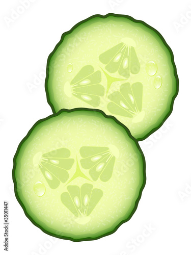 Fresh Slices of Cucumber