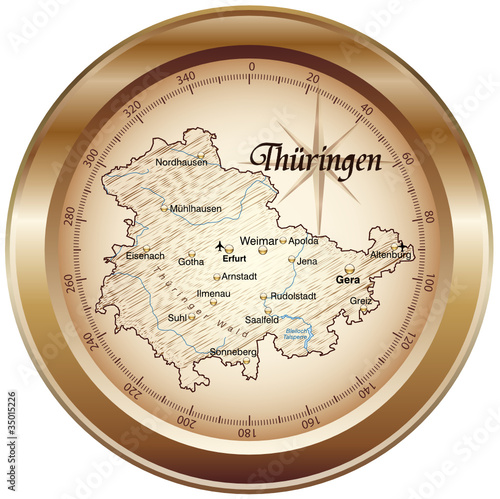 Thüringen Kompass bronze in SVG