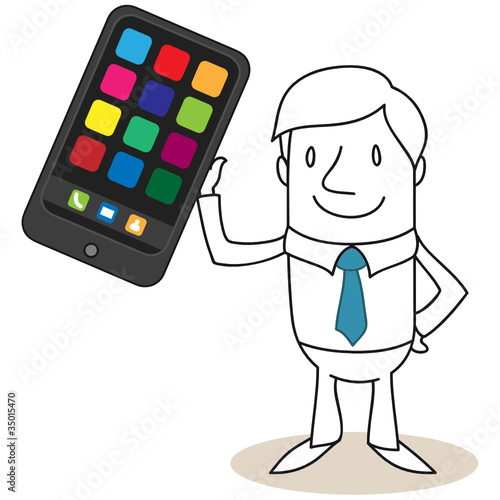 Geschäftsmann, Smartphone