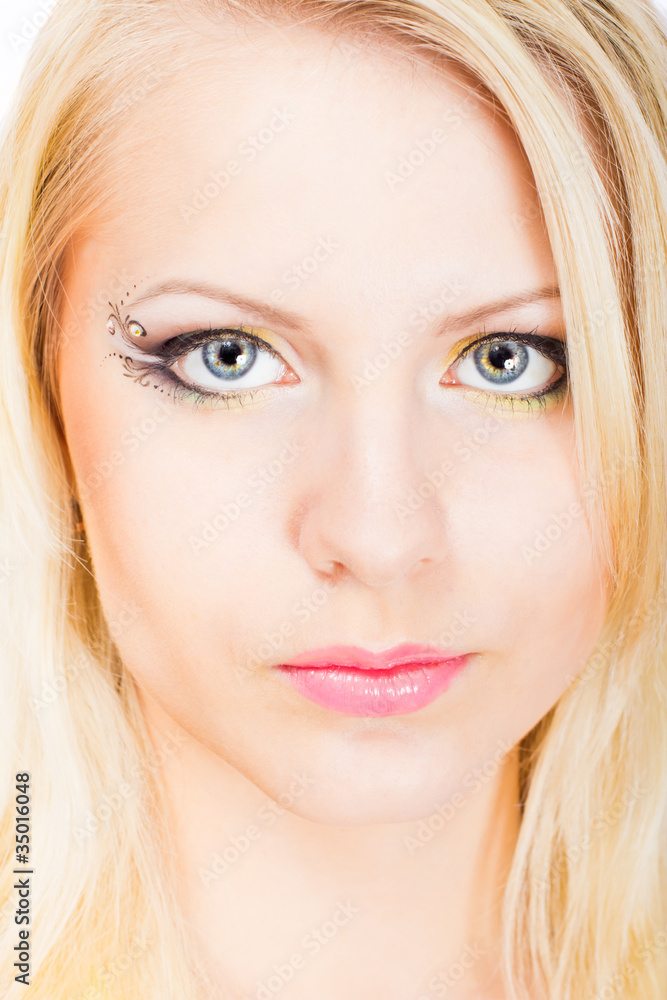 Young beautiful blonde woman with stylish make-up Young beautiful blonde woman with stylish make-up