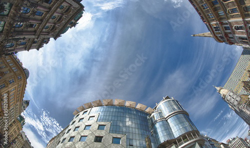 Canvas Print Buildings in Stephanplatz, Vienna